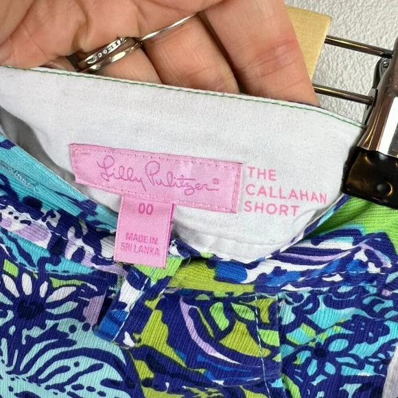 Lilly Pulitzer Callahan Shorts Size 00 Cattitude Blue Preppy Vacation Resort - Picture 3 of 8